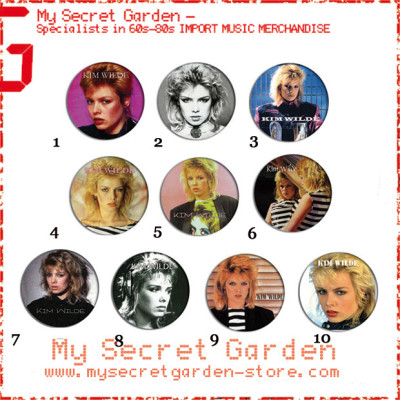 Kim Wilde - 80's Portrait  Pinback Button Badge Set 4a or 4b( or Hair Ties / 4.4 cm Badge / Magnet / Keychain Set )